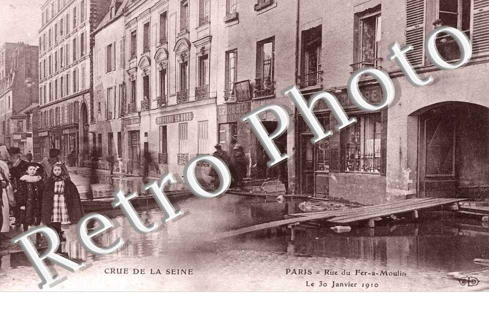 rue du Fer a Moulin le 30 janvier 1910