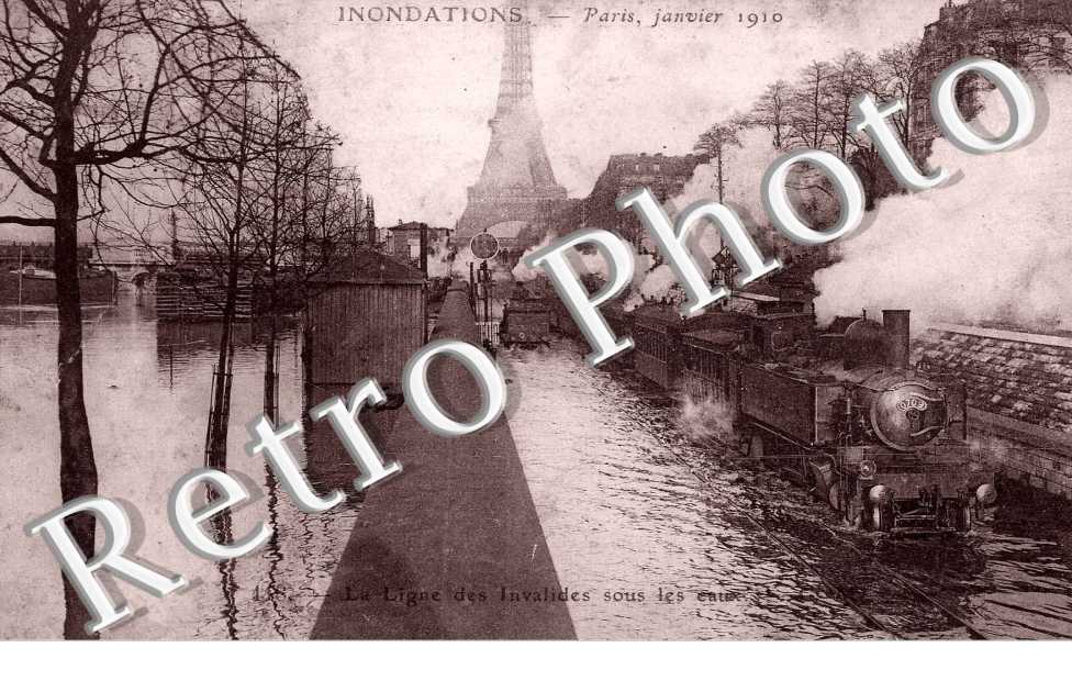 ligne des Invalides INONDATIONS janvier 1910
