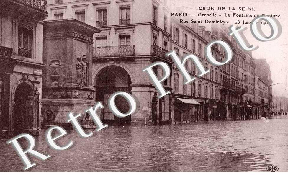 rue SAINT DOMINIQUE la fontaine de neptune