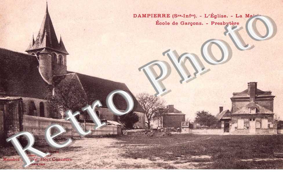 Eglise, Mairie et Ecole de Garcons