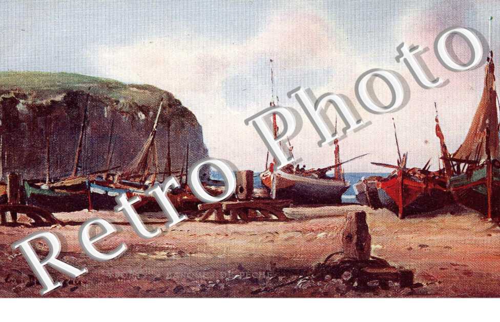 Carte style dessin couleur (plages et barques)