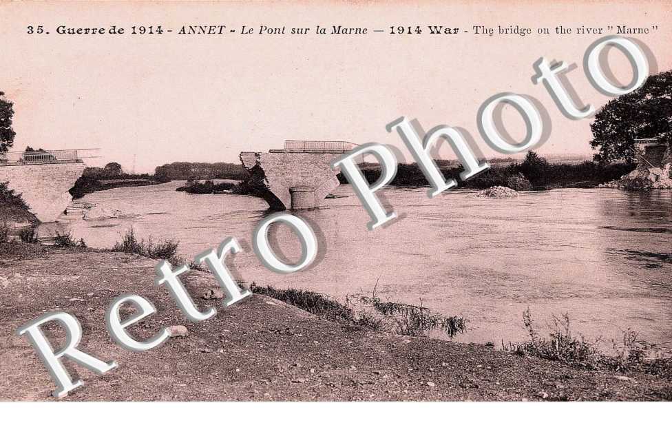 Guerre de 1914 Le pont sur la marne