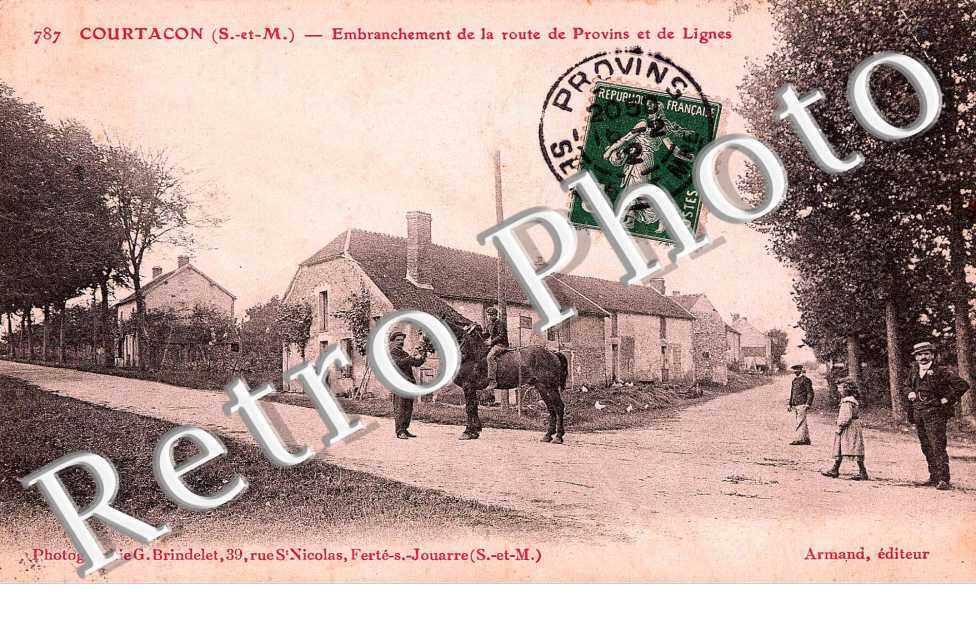 Embranchement de la route de Provins et de Lignes