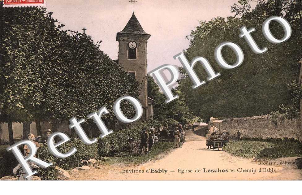 eglise et chemin d'Esbly