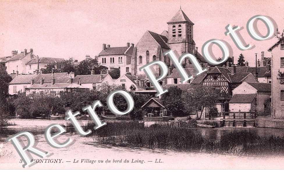 LE VILLAGE VU DU BORD DU LOING