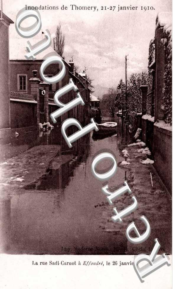 Inondation du 21-27 janvier 1910 Rue Sadi Carnot
