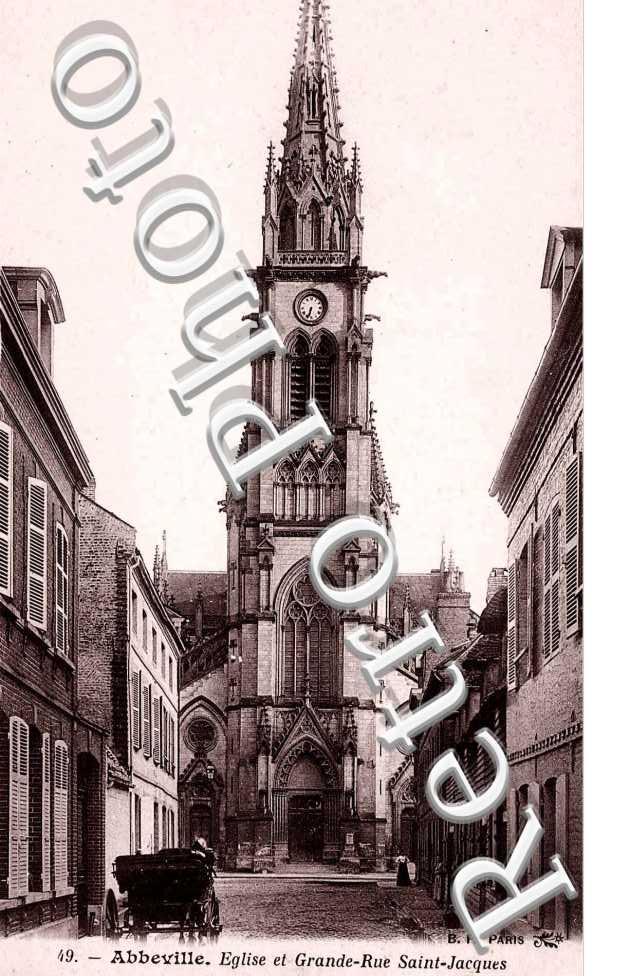 Eglise et grande rue Saint Jacques