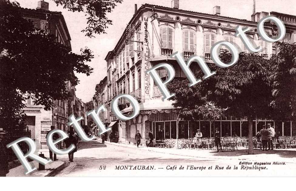 Cafe de l'Europe et rue de la Republique
