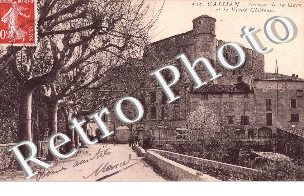 Avenue de la gare et le vieux chateau