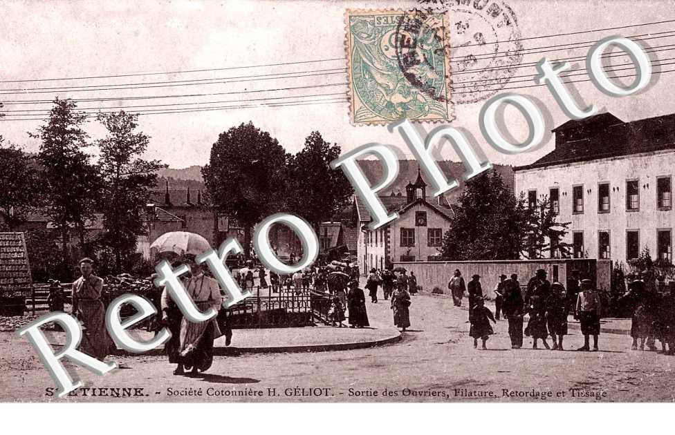 Societe cotonniere H. Geliot - sortie des ouvriers, filature