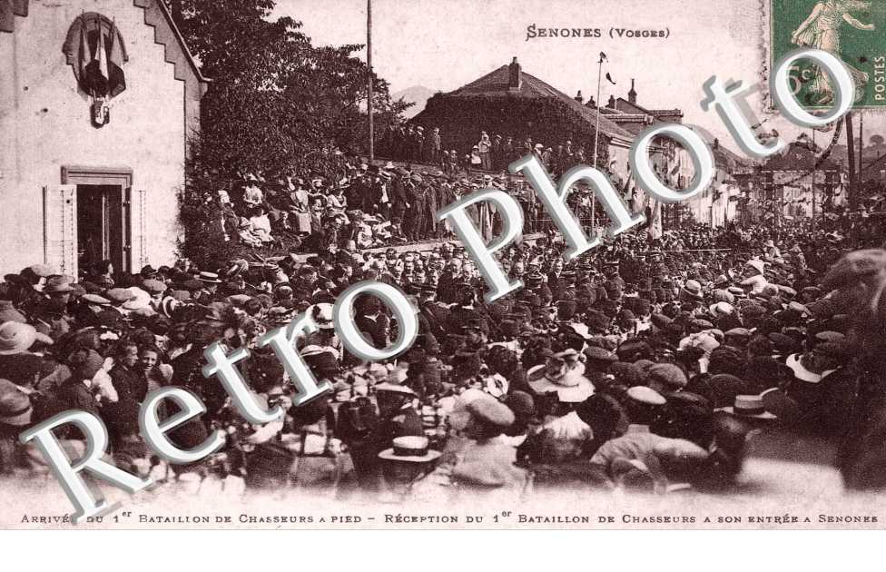 Arrivee du 1er bataillon de chasseurs a pied