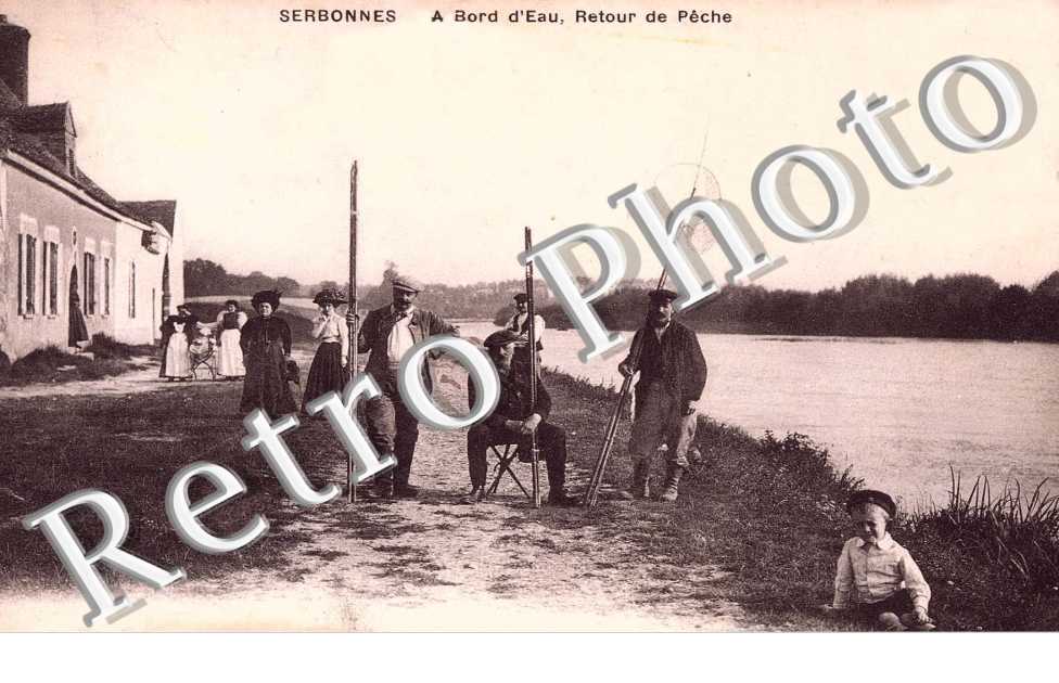 a bord d' eau, retour de peche