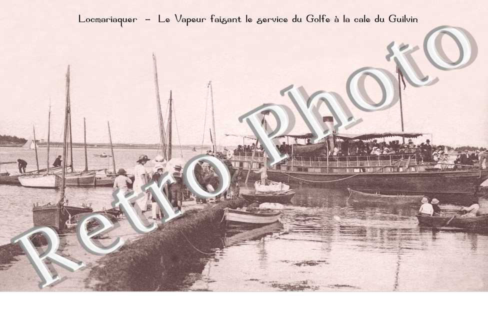  le vapeur faisant le service du Golfe a la cale du Guilvin