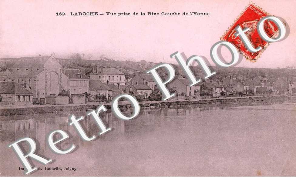 Laroche, vue prise de la rive gauche de l'Yonne