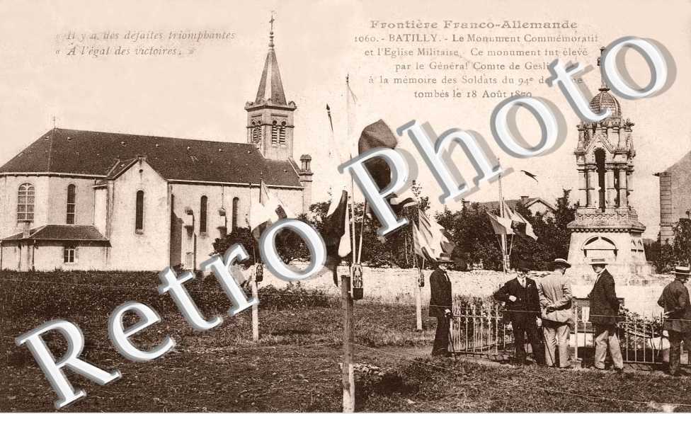 frontiere franco-allemande, le monument commemoratif et l'eglise militaire