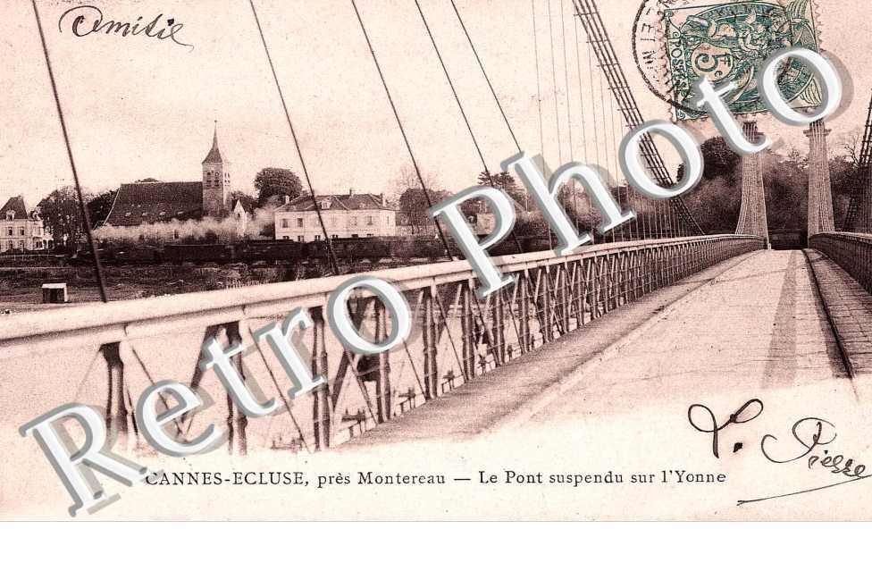 Le Pont suspendu sur l'Yonne