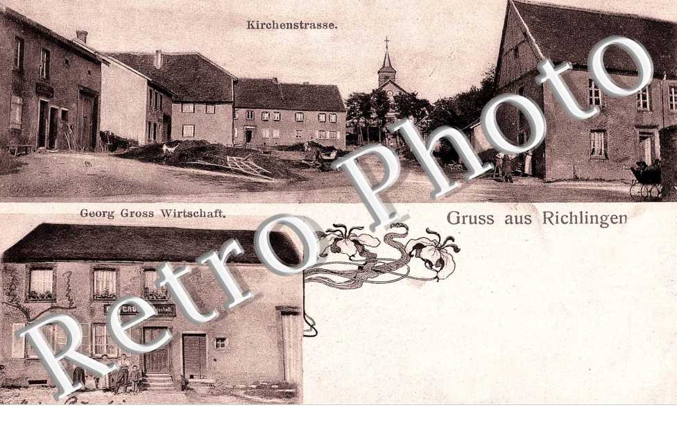 rue de l'église et auberge Georg. Gross