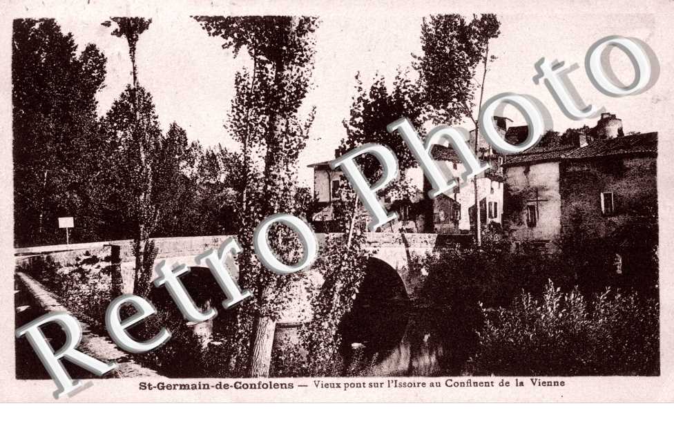 Vieux pont sur l'Issoire au confluent de la Vienne