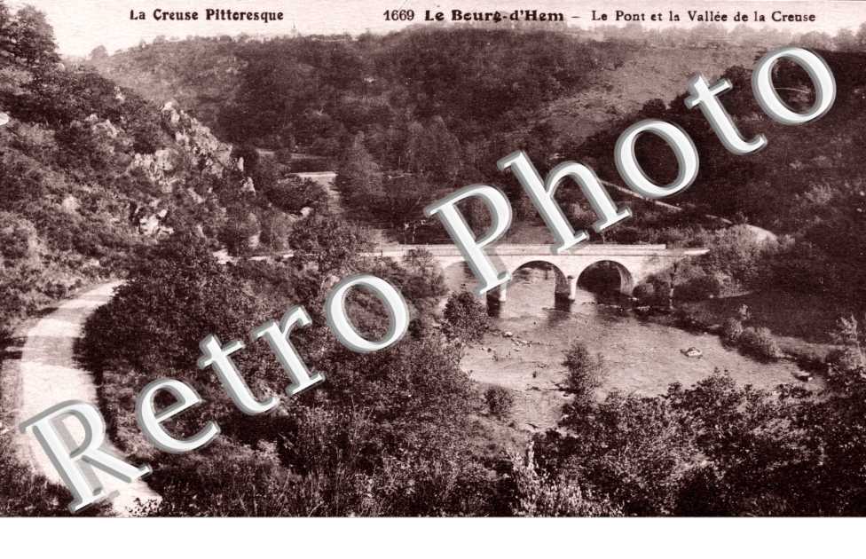 Le pont et la vallee de la Creuse