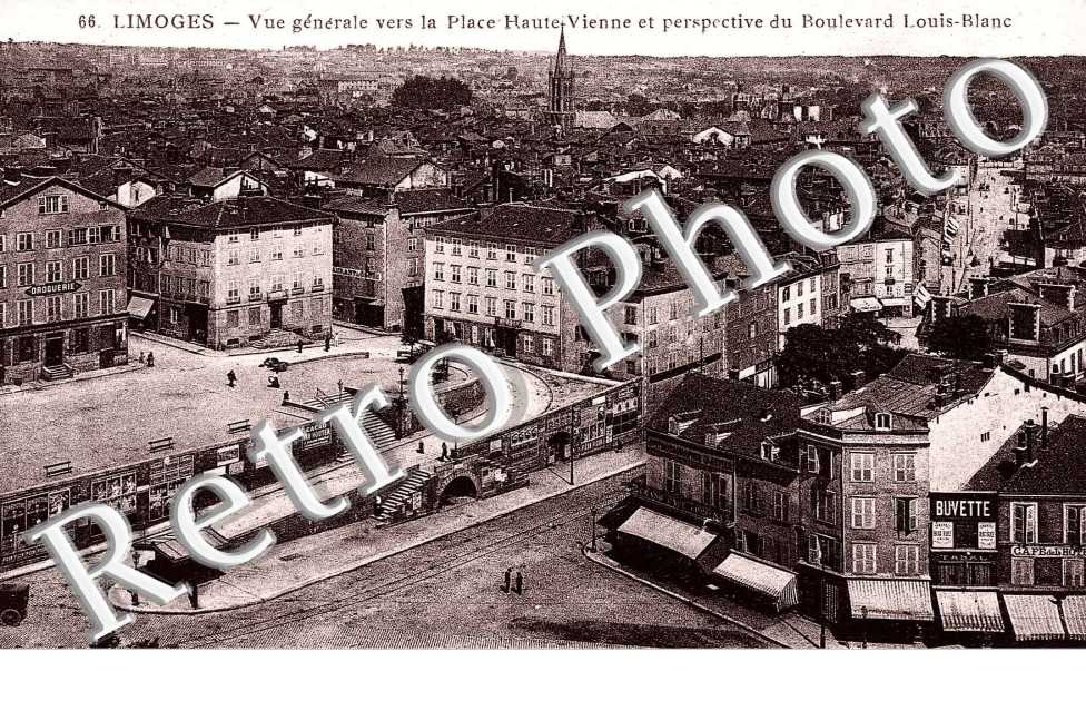 vue generale vers la Place Haute-Vienne et perspective du Boulevard Louis Blanc