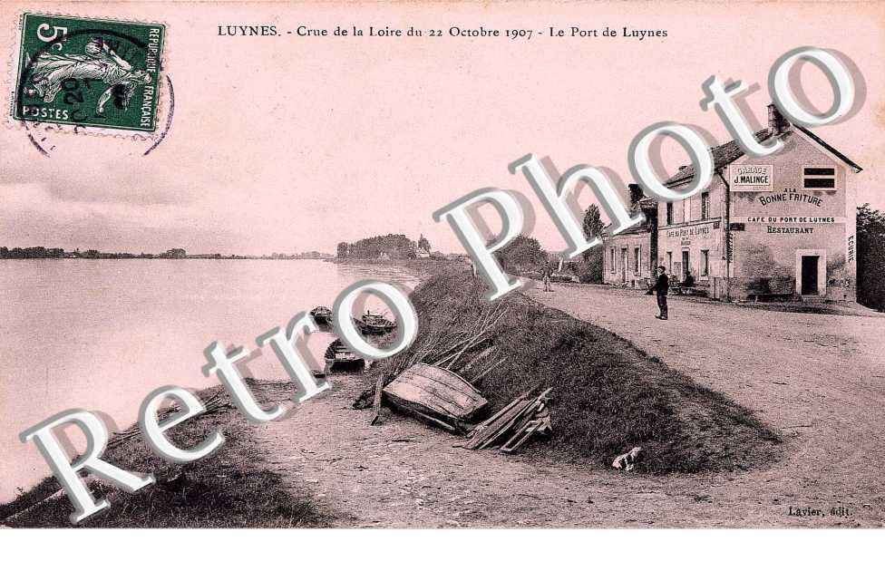 crue de la loire du 22 octobre 1907, le port de luynes