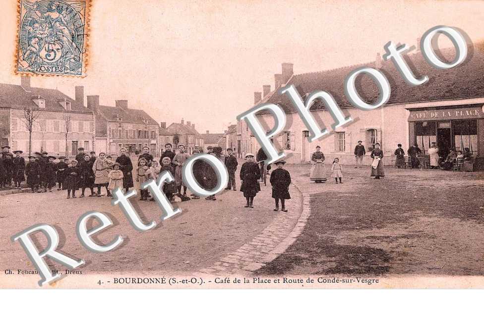 cafe de la place et route de Conde-sur-Vesgre
