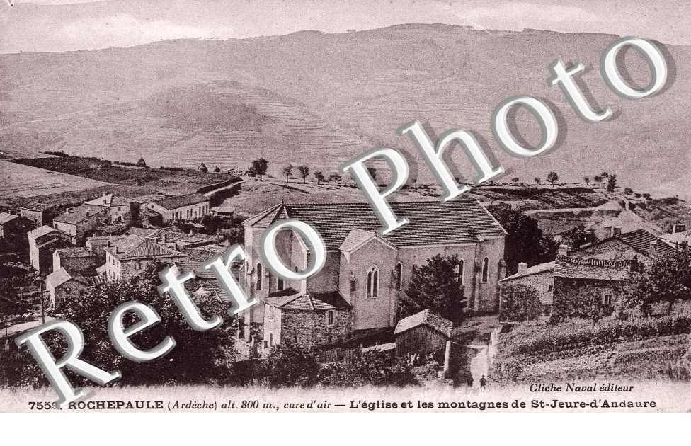 Eglise et les montagnes de St Jaure d'Andaure