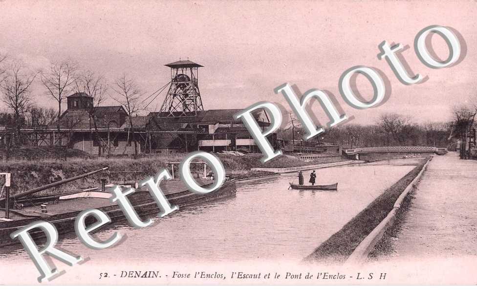LA FOSSE. L'ENCLOS, L'Escaut et le pont de l'Enclos