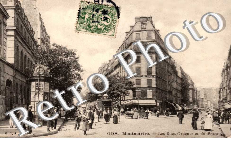 les rues Ordener et du Poteau