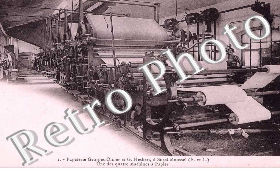 papeterie Georges Olmer et G. Hesbert, une des quatre machines a papier