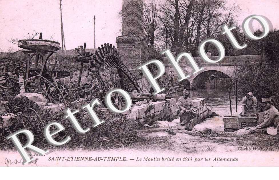 le moulin brule en 1914 par les allemands