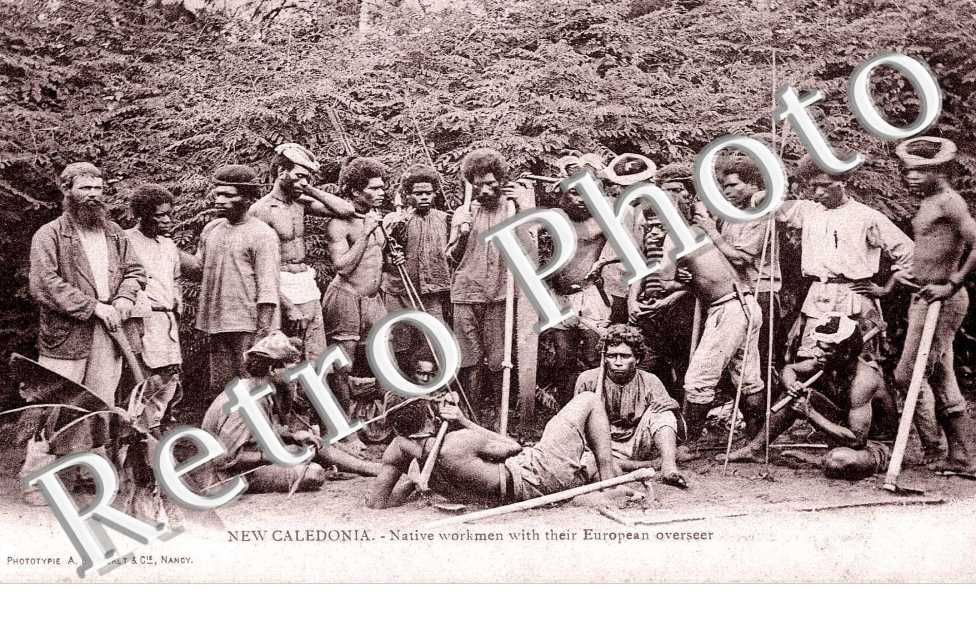 native workmen with their european overseer 
