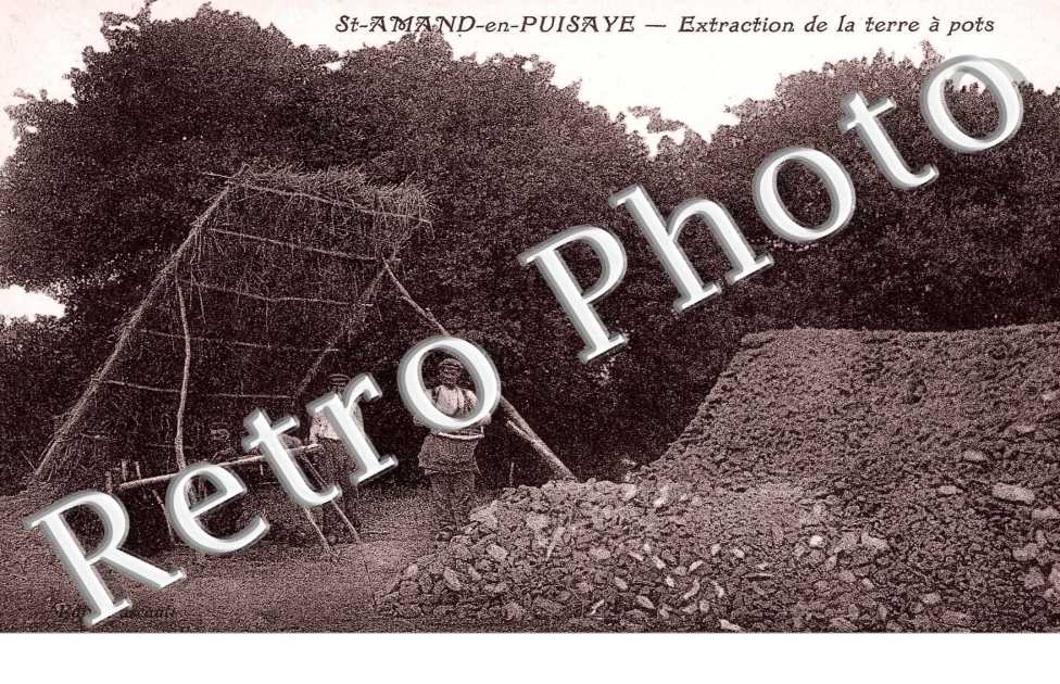 Extraction de la terre a pots