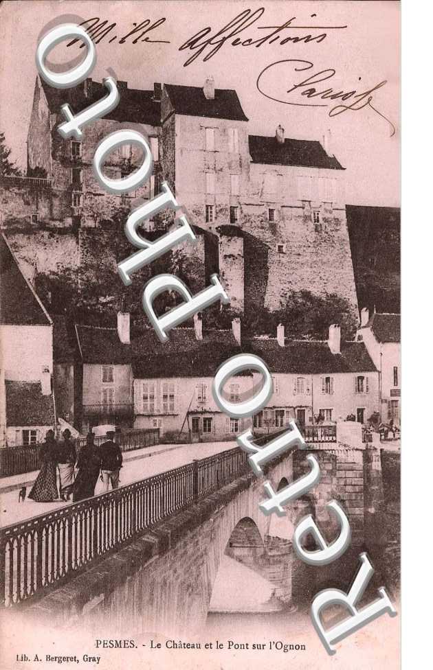 le chateau et le pont sur l'Ognon