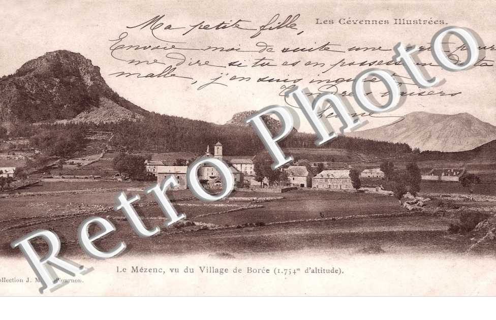 Le Mezenc, vu du village de Boree