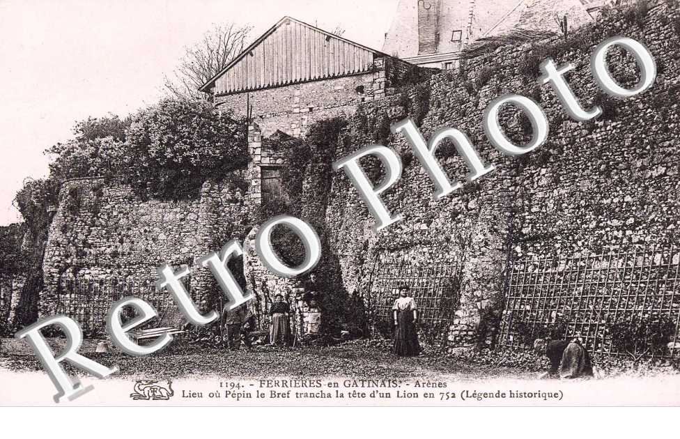 arenes, lieu ou pepin le bref trancha la tete d'un lion en 752