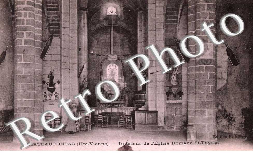 interieur de l' eglise romane St-Thyrse
