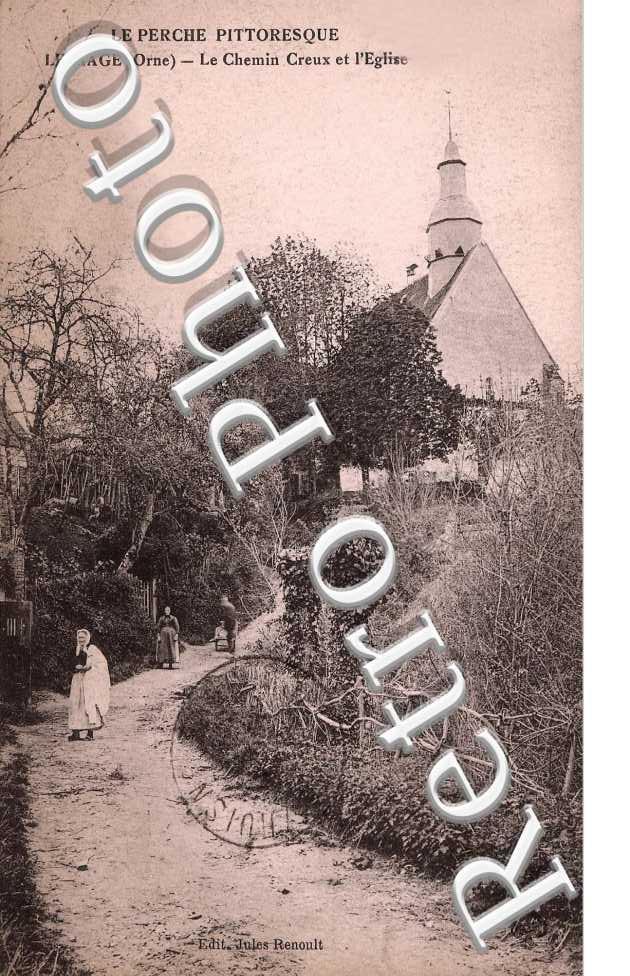 le chemin creux et l'eglise