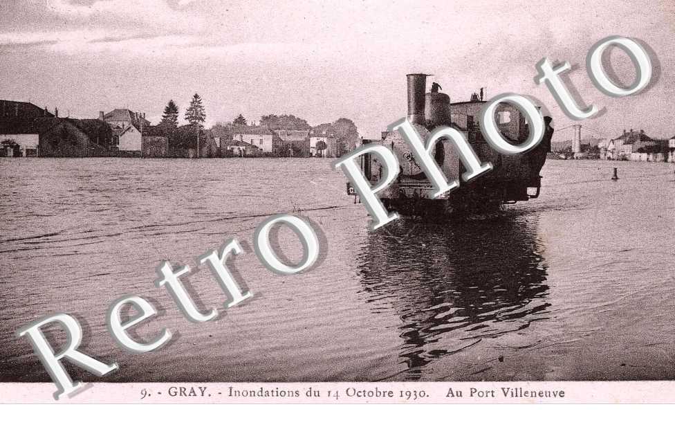 Au Port Villeneuve INONDATIONS DU 14 OCTOBRE 1930 - 