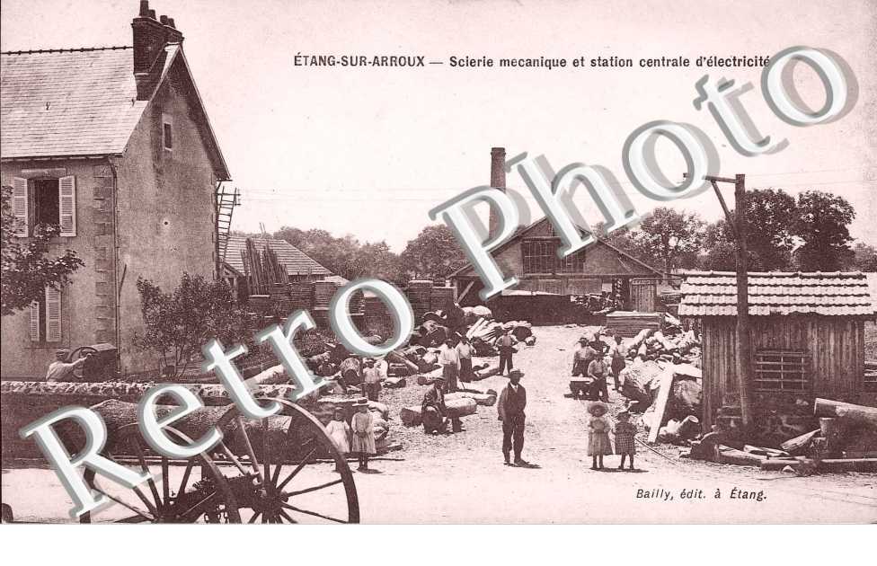 Scierie mecanique et station centrale d'electricite