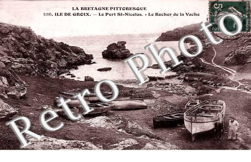 le port St nicolas. le rocher de la vache