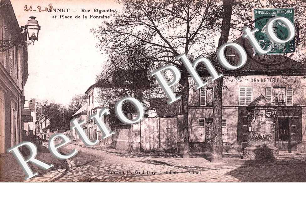 Rue Rigaudin et place de la Fontaine