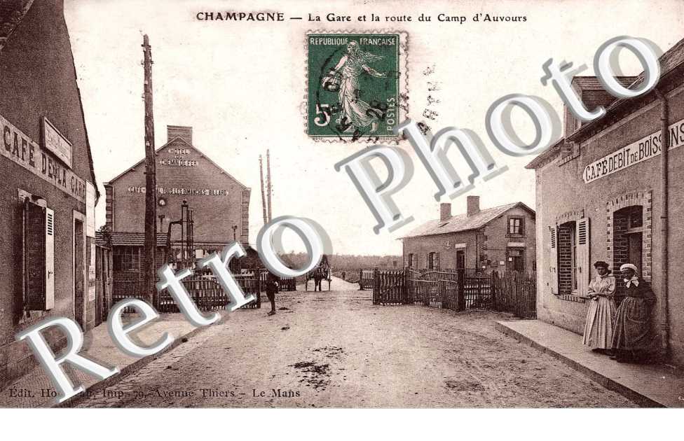La gare et la route du camp d'Auvours