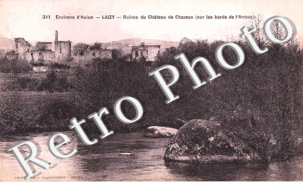 ruines du château de Chazeux (sur les bords de l'Arroux)