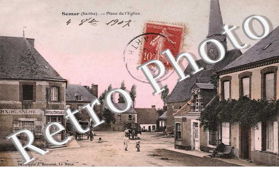place de l'église en 1907