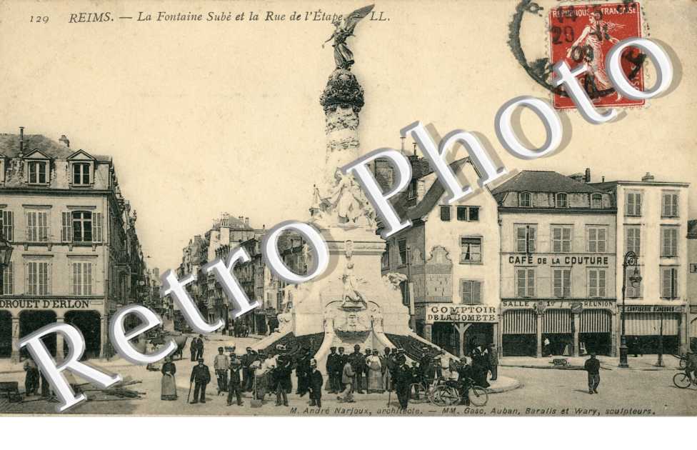 la fontaine Subé et la rue de l'Etape