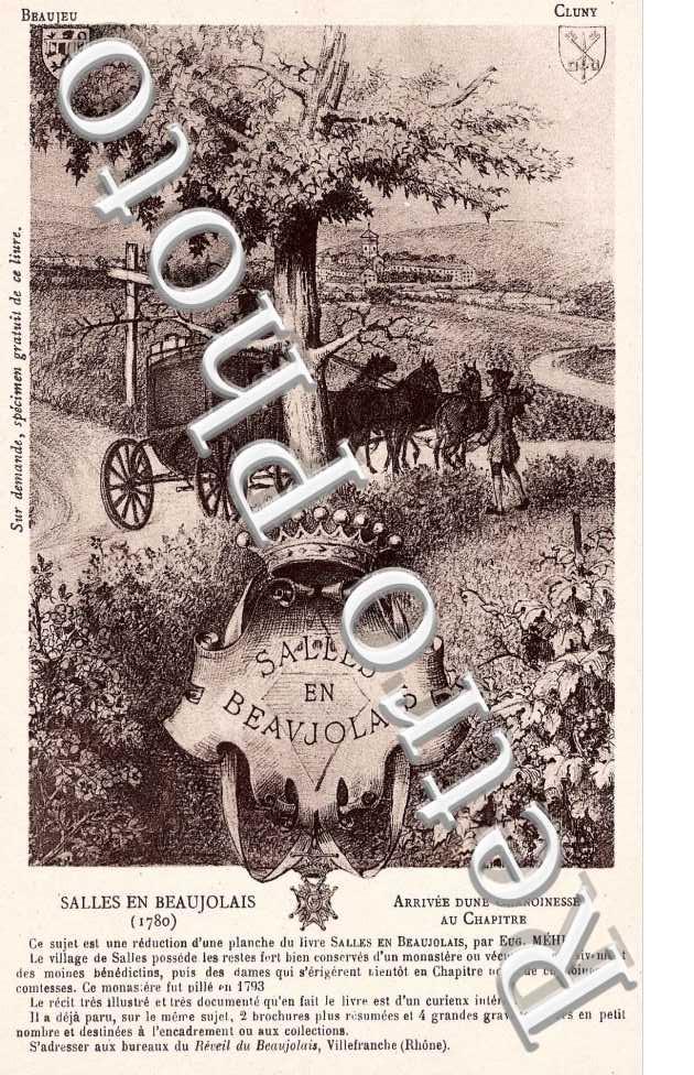 salles en Beaujolais - carte style dessin