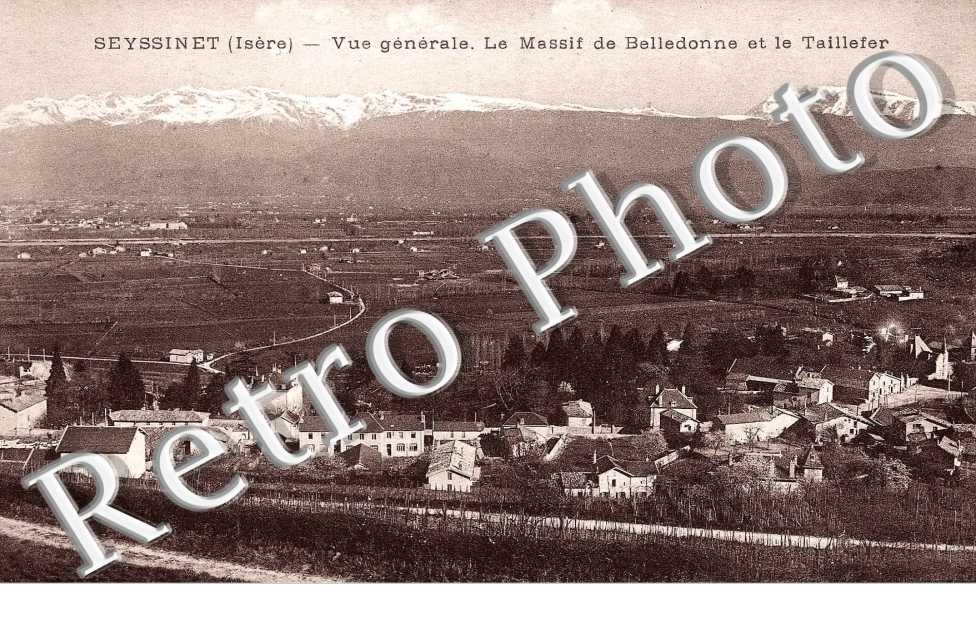 vue generale, le massif de Belledonne et le Taillefer