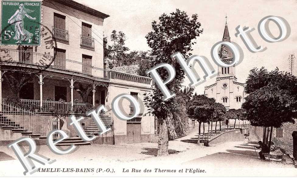 la rue des thermes et l'eglise