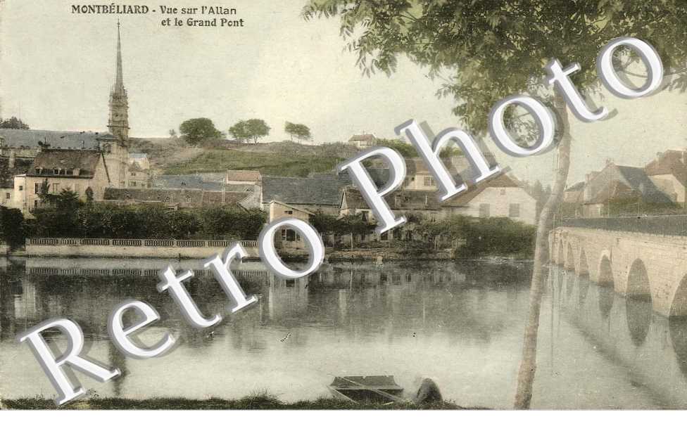 vue sur l'Allan et le grand pont (couleur)